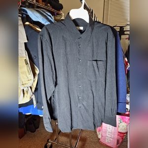 CERRUTI BLACK PINSTRIPED SHIRT